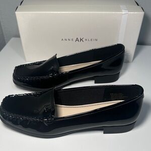Anne Klein Glossy Black Flats- iFlex